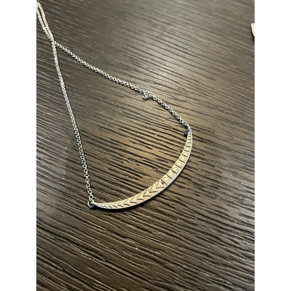 Silver Crescent Statement Necklace From Lucky Brand. Double sided! - Picture 3 of 5